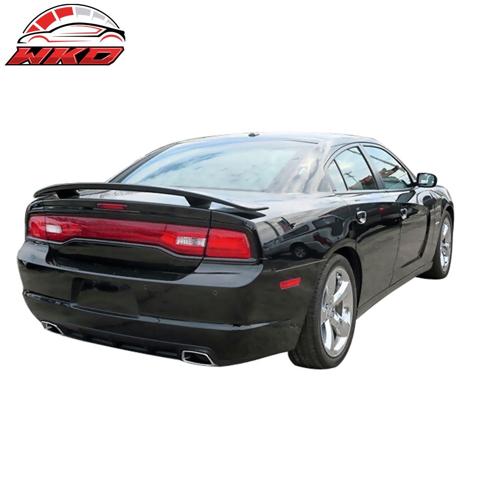Fits 11-23 Dodge Charger OE Style Rear Trunk Spoiler Wing Lip Unpainted ABS