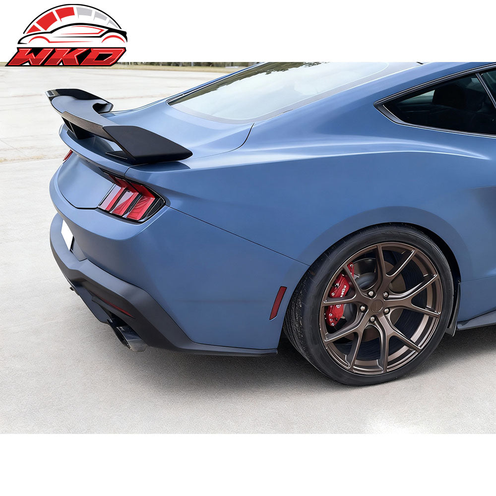 Fits 24-26 Ford Mustang 7th Gen S650 Dark Horse Matte Black Trunk Spoiler ABS