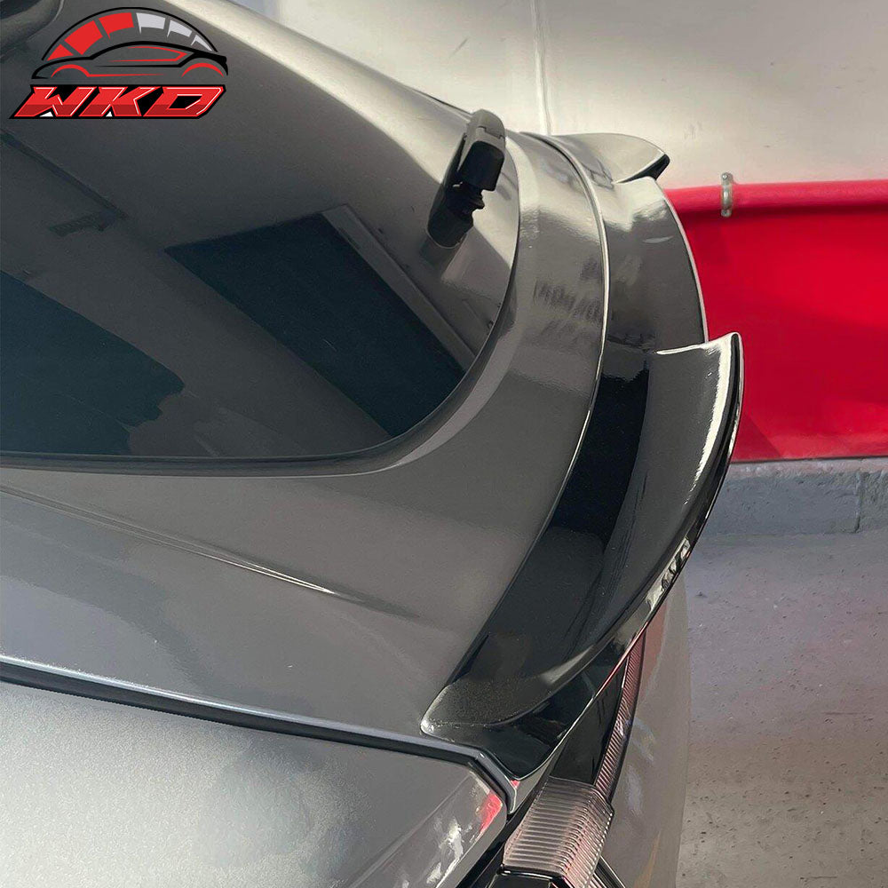 Fits 21-25 Ford Mustang Mach-E IKON Style Matte Black MID Trunk Spoiler Wing ABS