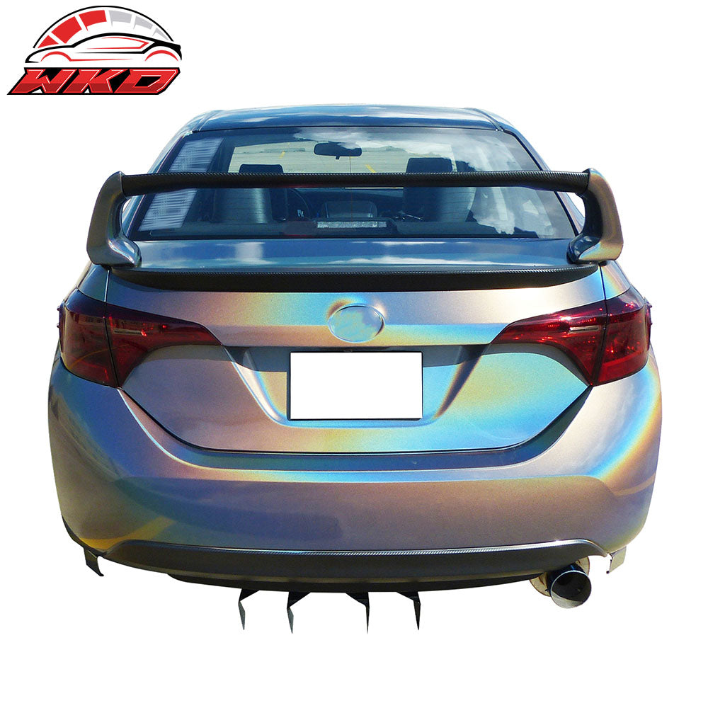 Fits 14-21 Toyota Corolla Mugen Style Rear Trunk Spoiler Wing Matte Black ABS