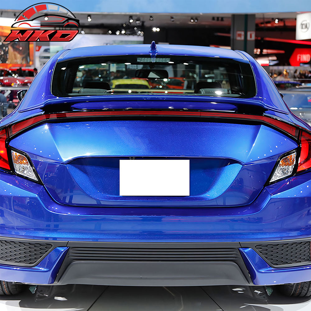 Fits 16-20 Honda Civic OE Style Trunk Spoiler ABS #B593M Brillant Sporty Blue