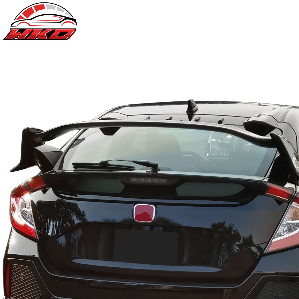 Fits 17-21 Honda Civic X Type R Rear Trunk Spoiler Highkick Wing Carbon Fiber CF