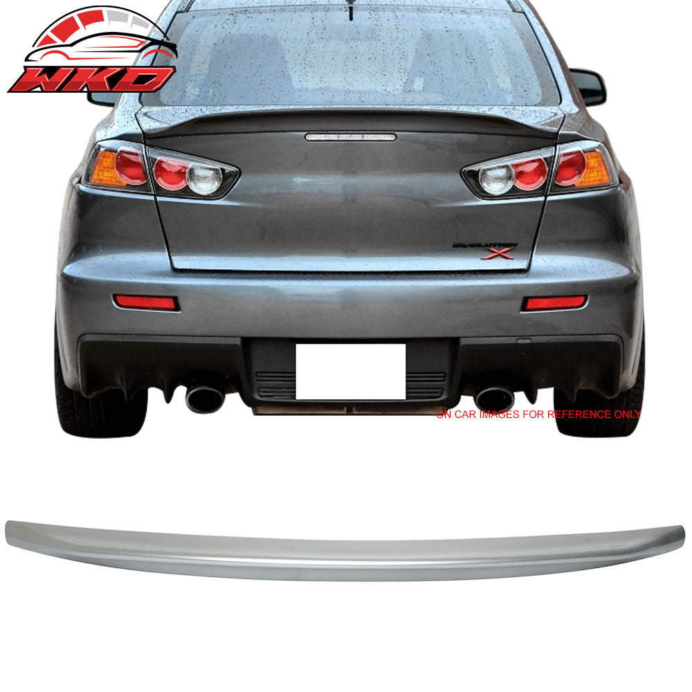 Fits 08-17 Mitsubishi Lancer Sedan RS Style Trunk Spoiler Painted #A17 Silver