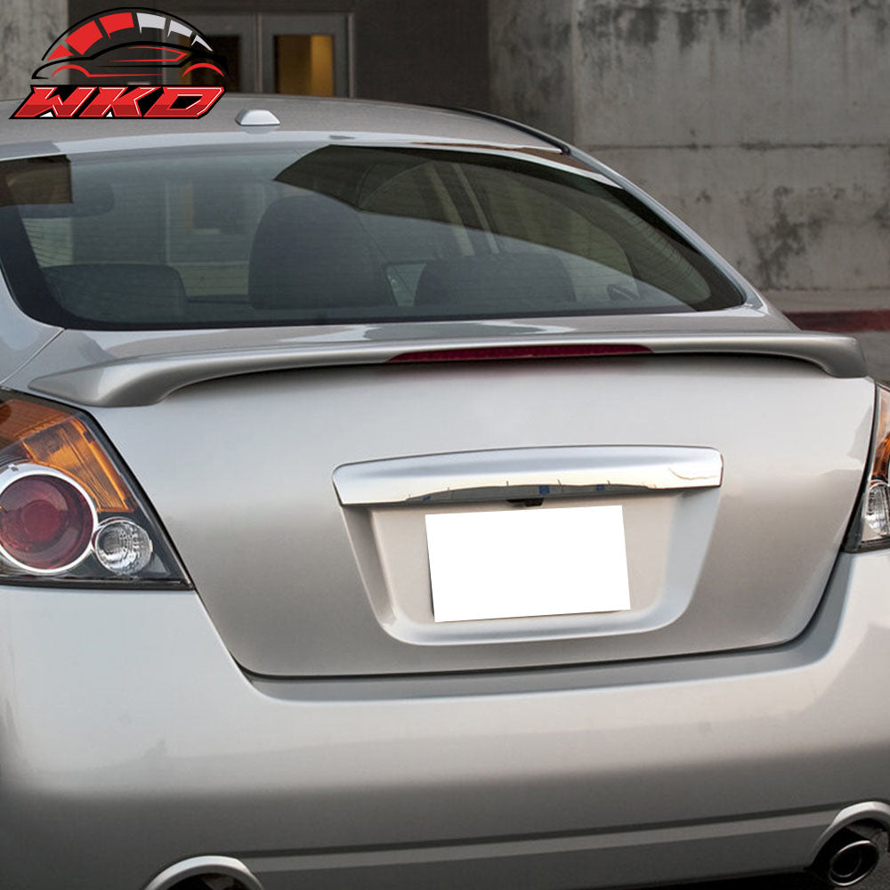 Fits 07-12 Nissan Altima 4Dr Sedan OE Trunk Spoiler & LED Light ABS Matte Black