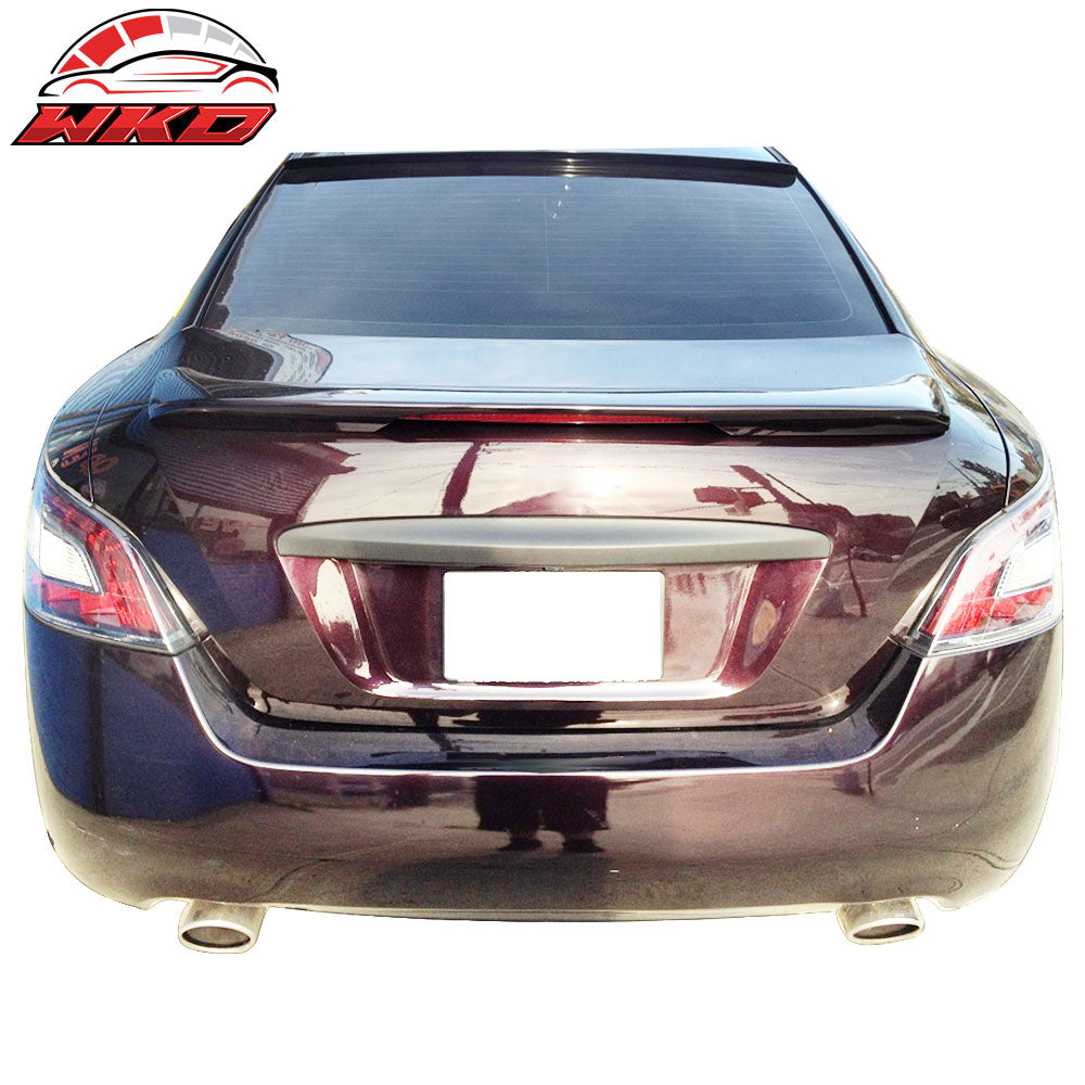 Fits 09-15 Nissan Maxima OE Style Matte Black Trunk Spoiler W/ LED Brake Light