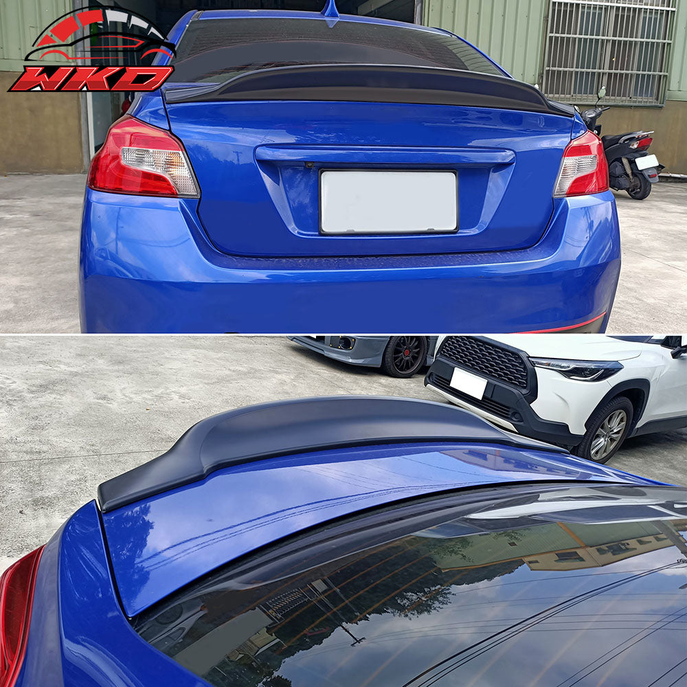 Fits 15-21 Subaru WRX & STI PSM Style Matte Black Rear Trunk Spoiler Wing Lip