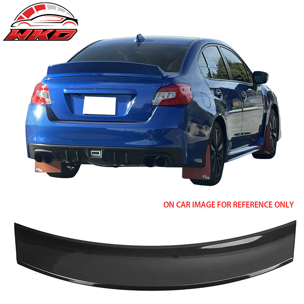 For 15-21 Subaru WRX 12-16 Impreza Duckbill Carbon Fiber Print Trunk Spoiler ABS
