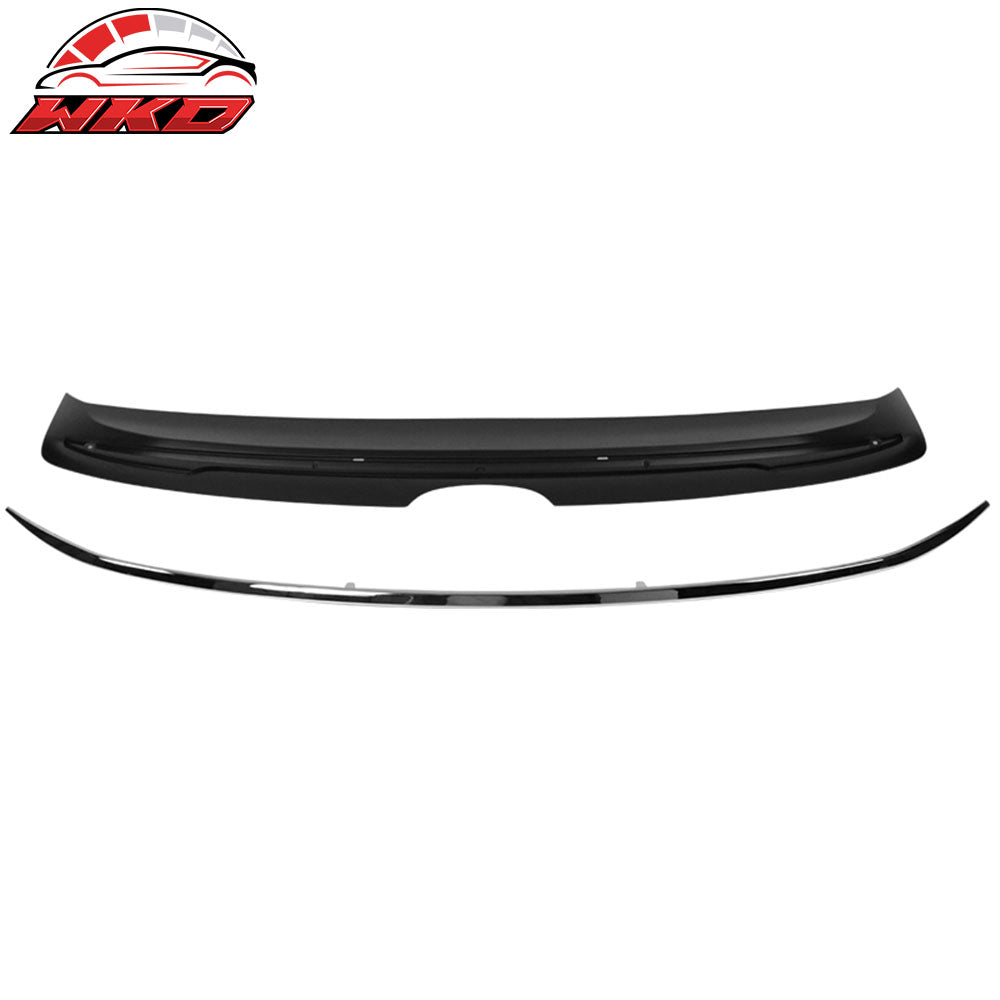 Fits 18-24 Toyota Camry MD Style Rear Trunk Spoiler Wing Unpainted W/Chrome Trim