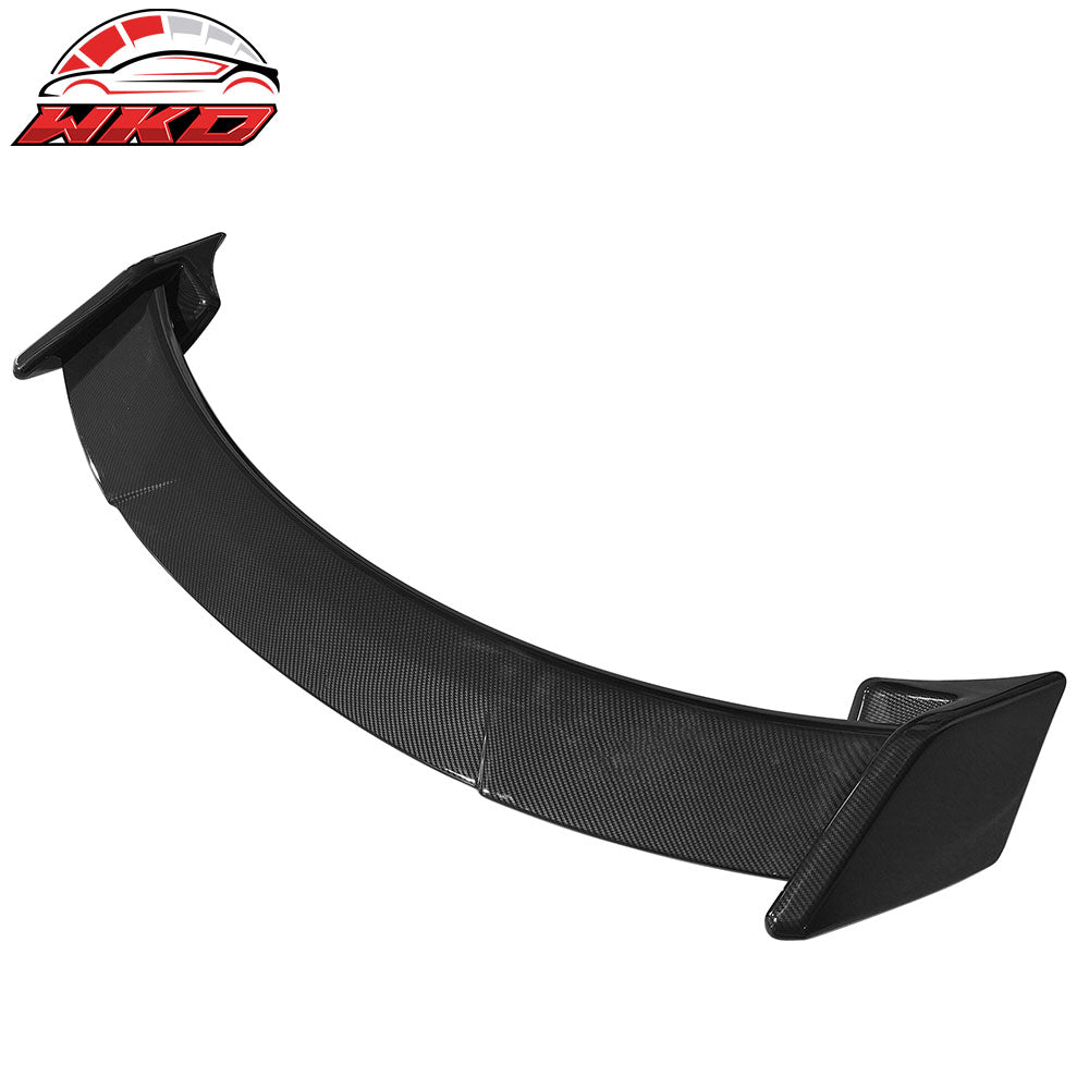 Fits 17-25 Tesla Model 3 GT Style Rear Trunk Spoiler Wing Carbon Fiber Print ABS