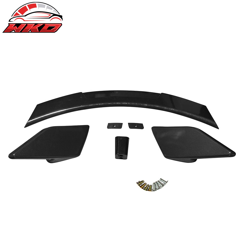 Fits 17-25 Tesla Model 3 GT Style Rear Trunk Spoiler Wing Carbon Fiber Print ABS