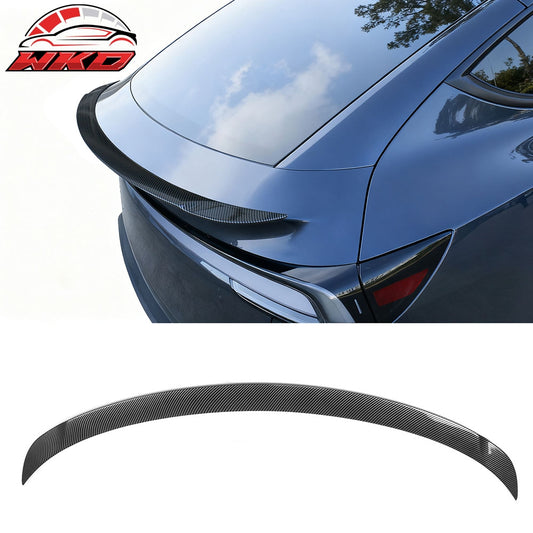 2026 Tesla Model Y Juniper P Style Trunk Spoiler Carbon Fiber Print ABS | Wholesale