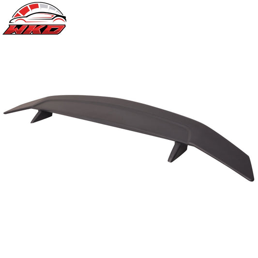2 Post Rear Trunk Spoiler Wing Deck Lid Tail Trim Lip ABS Matte Black | Wholesale