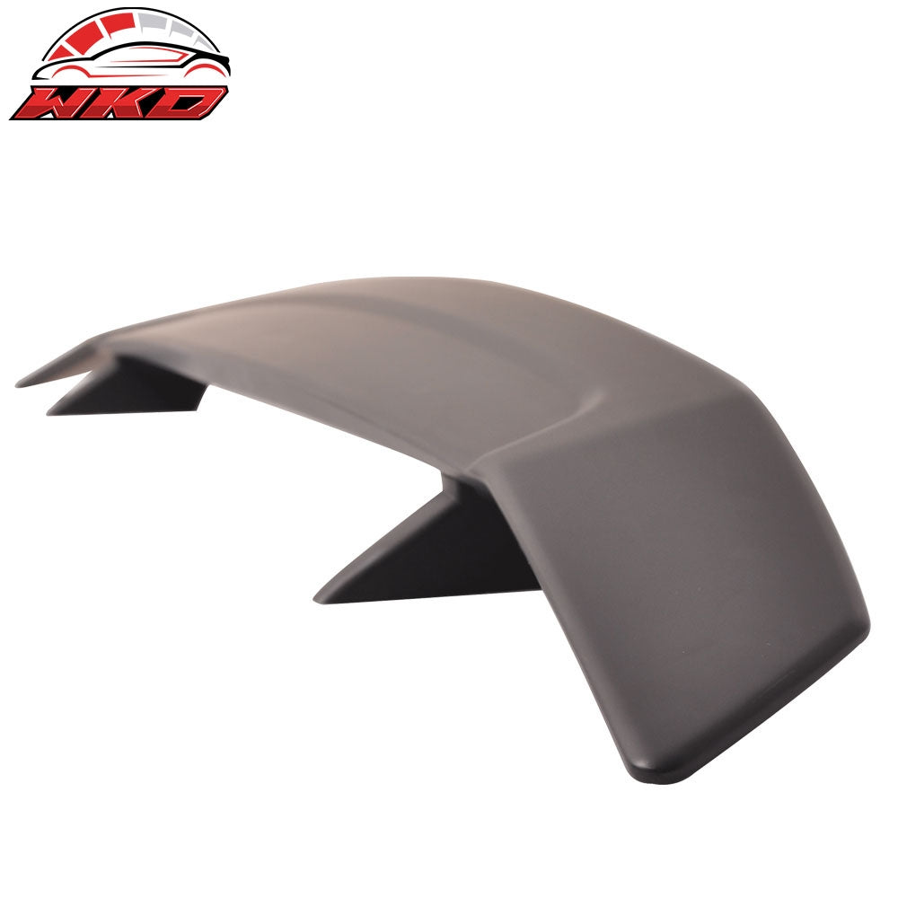 Universal 2 Post Rear Trunk Spoiler Wing Deck Lid Tail Trim Lip ABS Matte Black