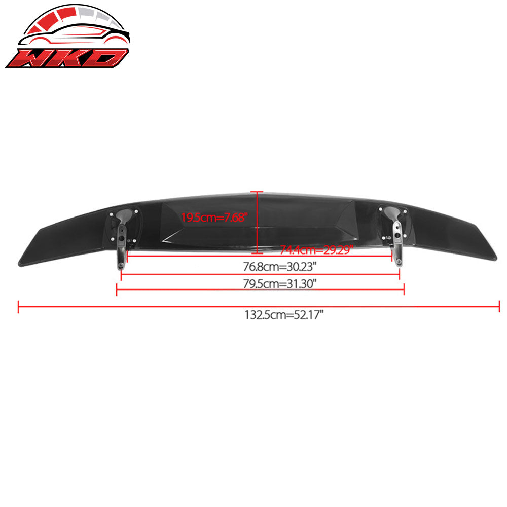 Fits 16-20 Honda Civic 2DR Coupe Rear Trunk Spoiler 2 Post Wing Lip Matte Black