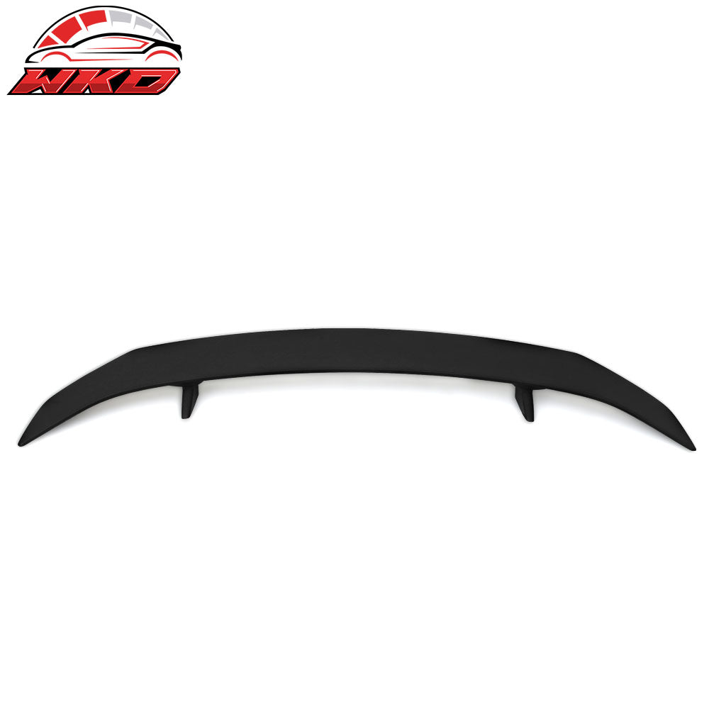 Universal Fitment Rear Trunk Spoiler Deck Wing With 2 Post&LED Turn Signal Light