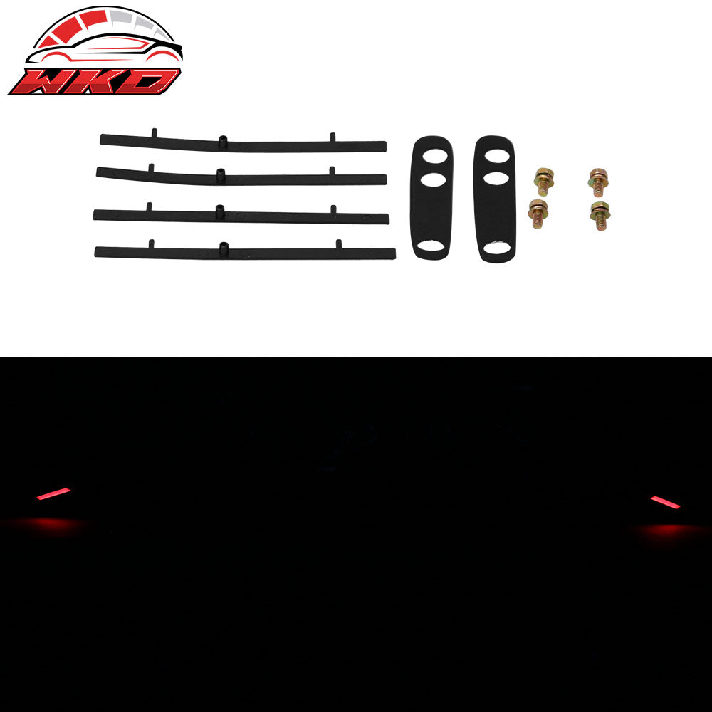 Universal Fitment Rear Trunk Spoiler Deck Wing With 2 Post&LED Turn Signal Light