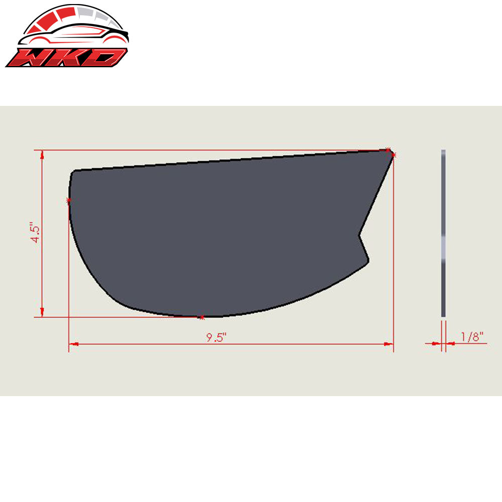 Universal GT Rear Trunk Spoiler Wing Lip Carbon Fiber Side Plate