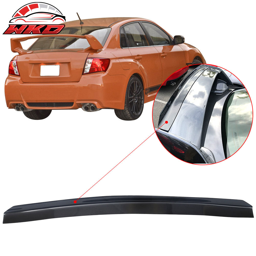 Wholesale 08-14 Subaru WRX STi Top Gurney Flap Add-On Trunk Spoiler Wing Transparent - Wikond Auto