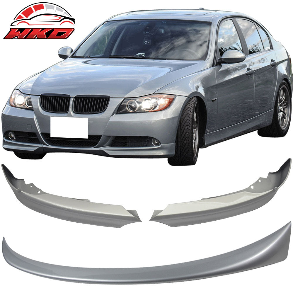 Fits 06-08 BMW E90 Trunk Spoiler + Front Splitters Painted #354 Titanium Silver