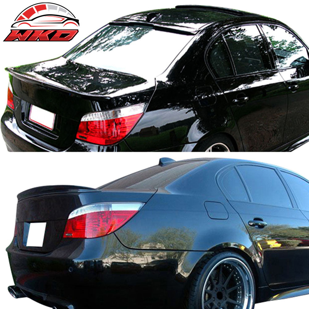 Fits 04-10 BMW E60 Sedan AC Trunk Spoiler & Roof Wing Paint #475 Black Sapphire