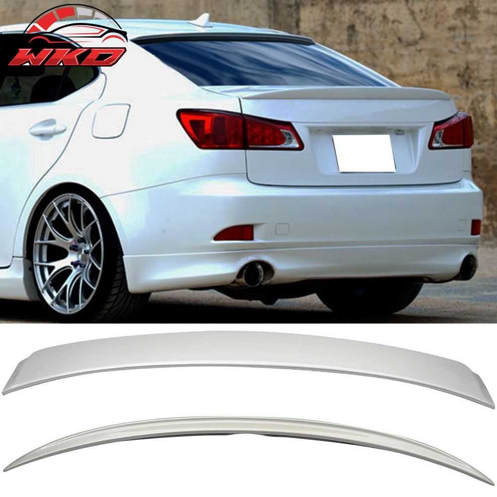 Fits 06-13 Lexus IS250 Sedan OE Style Trunk + Roof Spoiler Painted #1G1 Tungsten