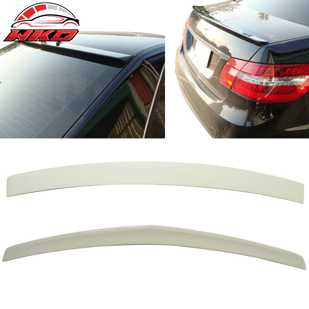 Fits 10-16 W212 Sedan AMG Trunk Spoiler & OE Roof Wing Painted #650 Cirrus White