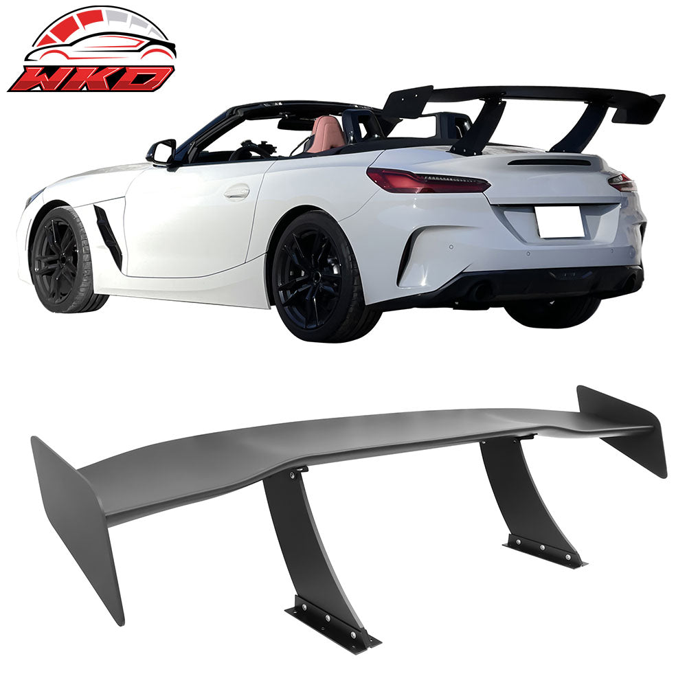 Universal 57" GT Trunk Spoiler Adjustable Rear Racing Wing (V4A Leg + V4D Plate)