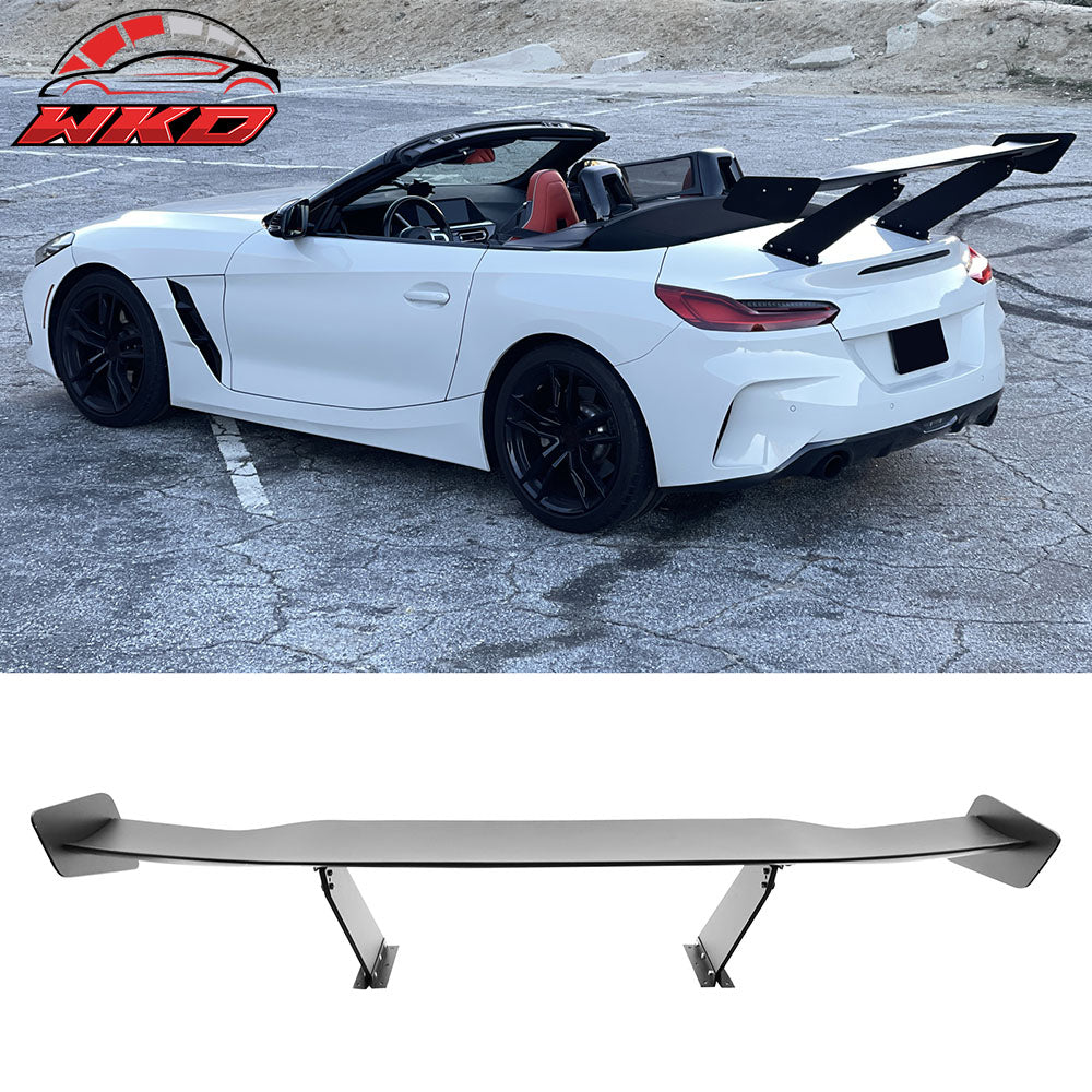 Universal 57" GT Trunk Spoiler Adjustable Rear Racing Wing (V4D Leg + V4D Plate)