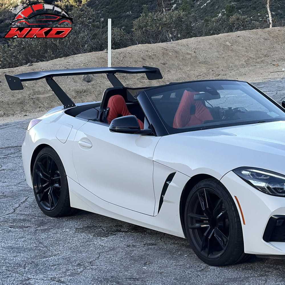 Universal 57" GT Trunk Spoiler Adjustable Rear Racing Wing (V4D Leg + V4D Plate)