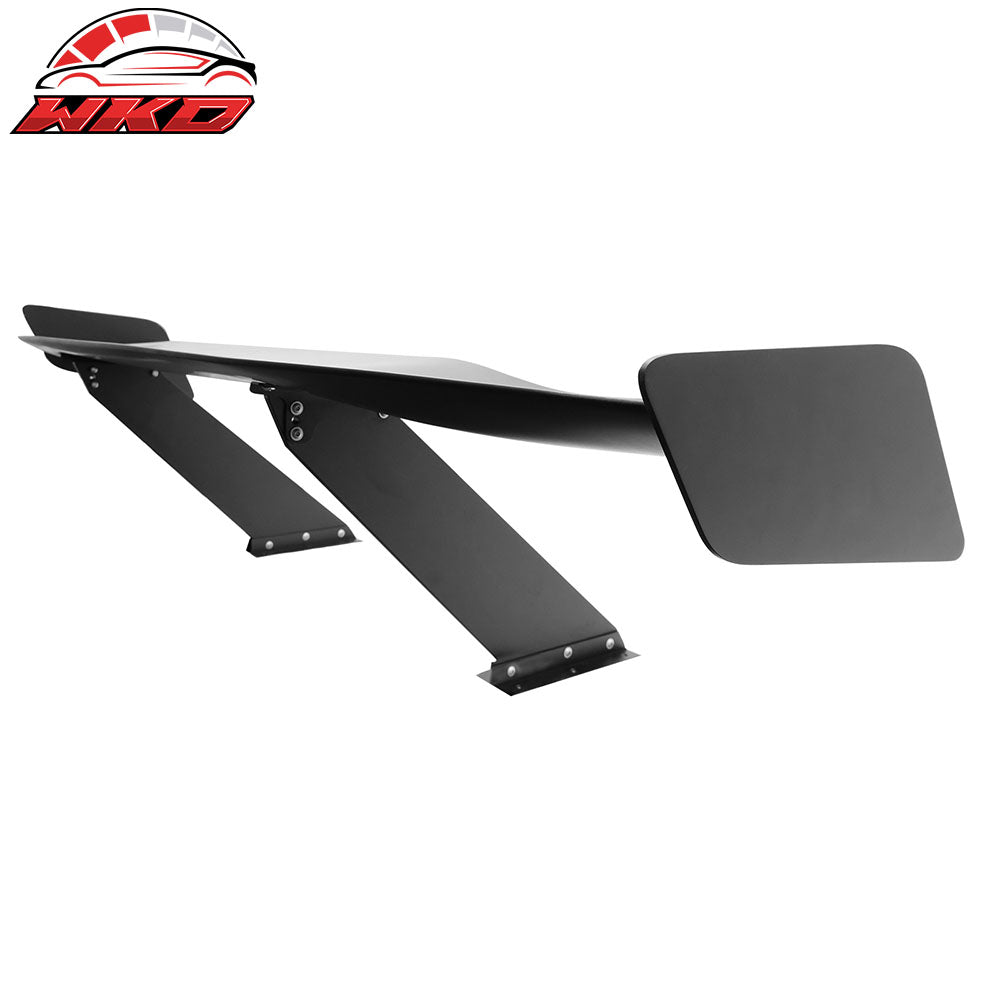 Universal 57" GT Trunk Spoiler Adjustable Rear Racing Wing (V4D Leg + V4D Plate)