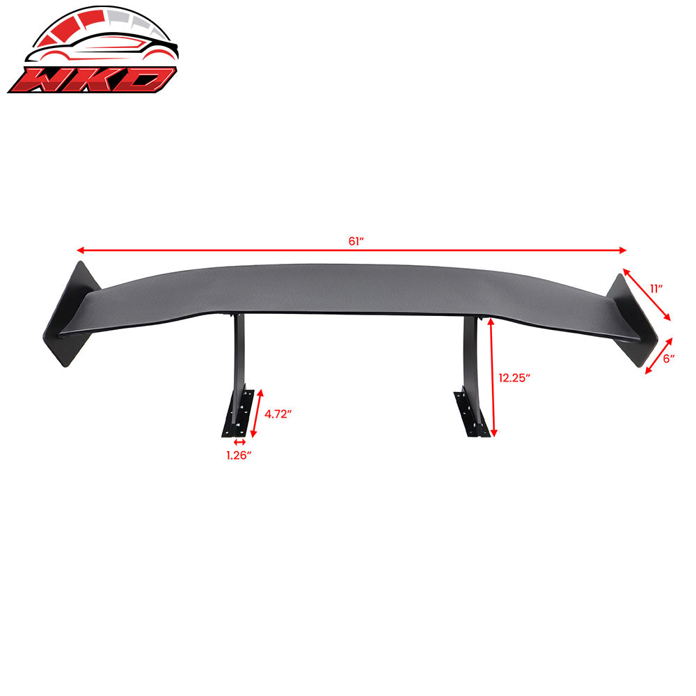 Universal 61" GT Trunk Spoiler Adjustable Rear Racing Wing (V4A Leg + V4C Plate)