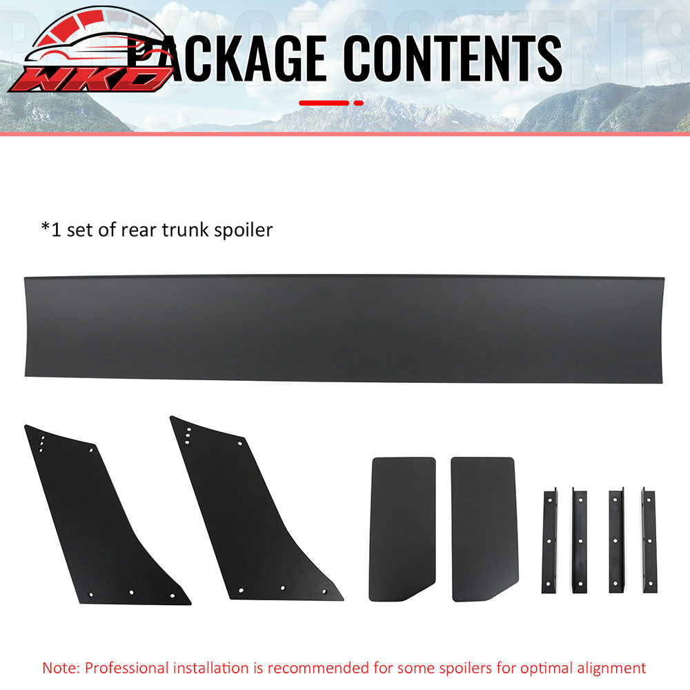 Universal 61" GTC250 Style Trunk Spoiler Rear Racing Wing (V4A Leg + Side Plate)