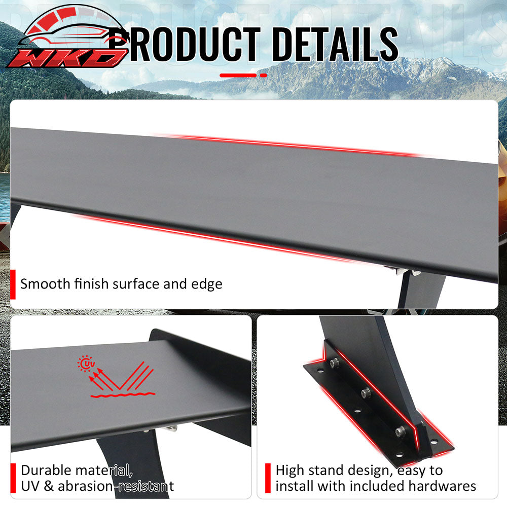 Universal 61" GTC250 Style Trunk Spoiler Rear Racing Wing (V4B Leg + Side Plate)