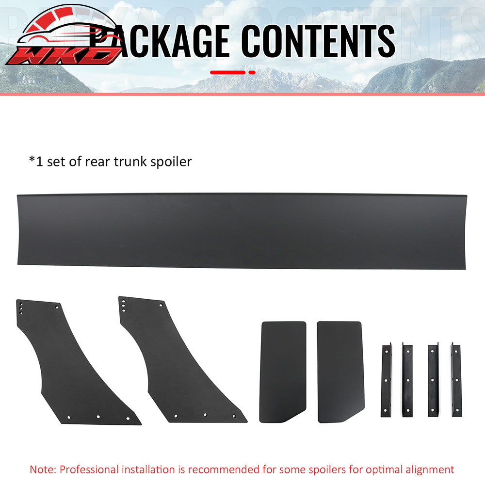 Universal 61" GTC250 Style Trunk Spoiler Rear Racing Wing (V4B Leg + Side Plate)