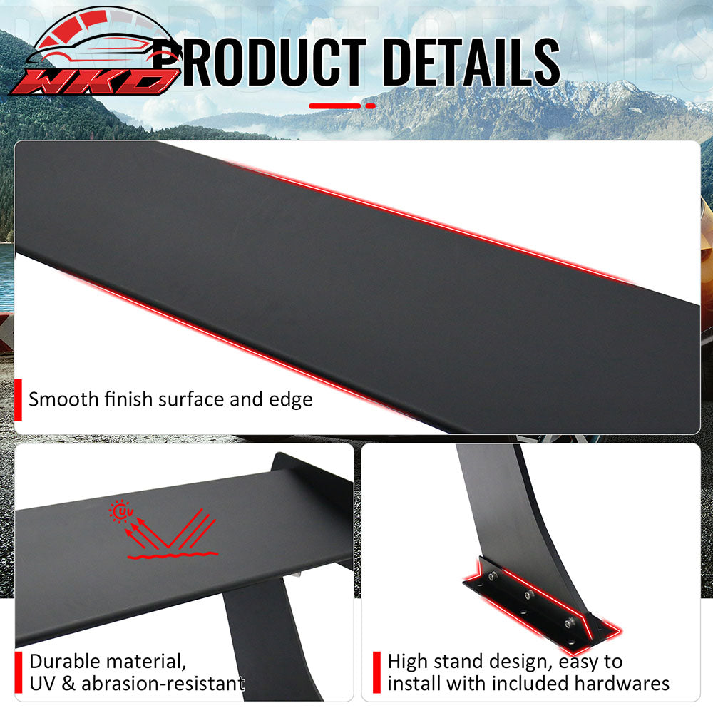 Universal 61" GTC250 Style Trunk Spoiler Rear Racing Wing (V4C Leg + Side Plate)