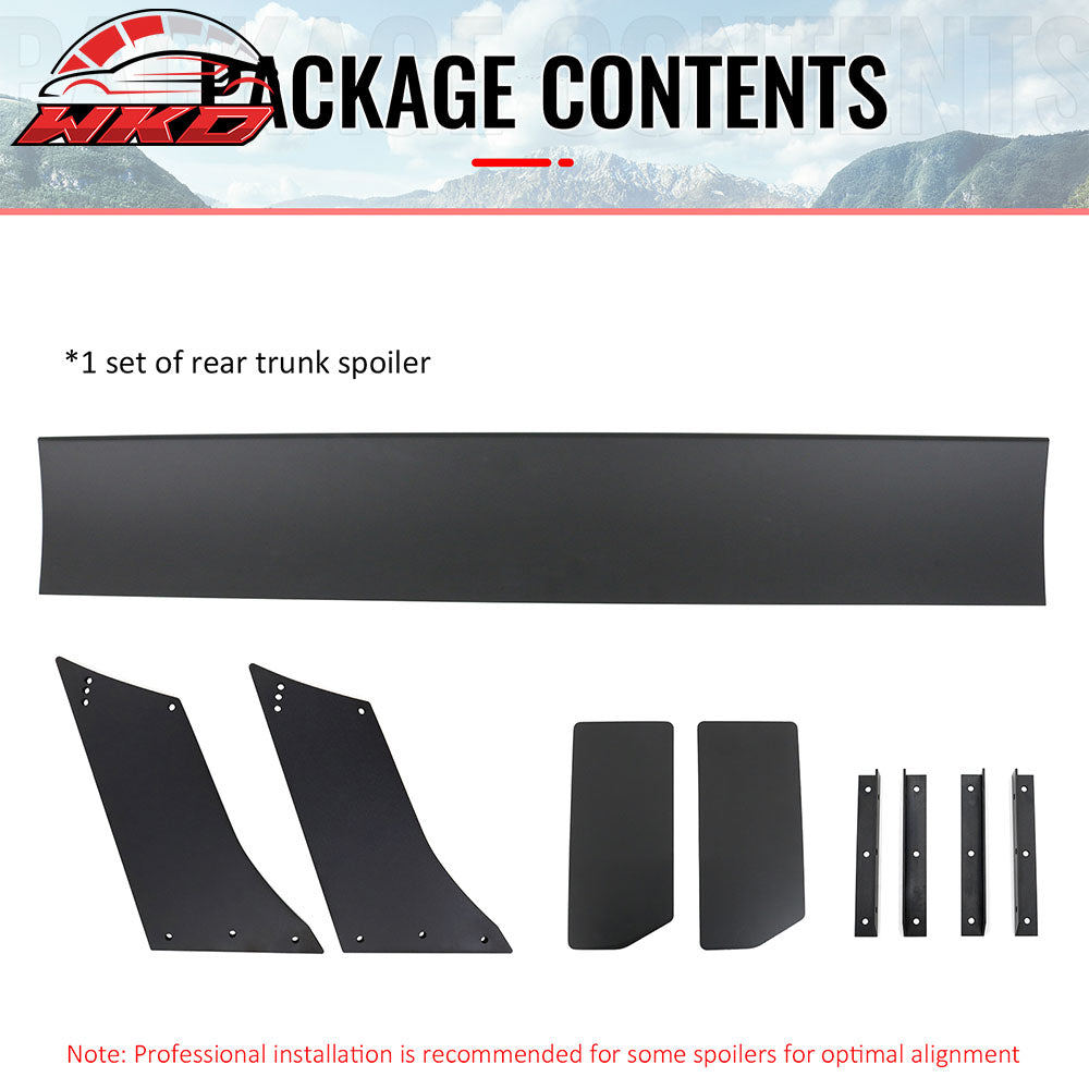 Universal 61" GTC250 Style Trunk Spoiler Rear Racing Wing (V4C Leg + Side Plate)