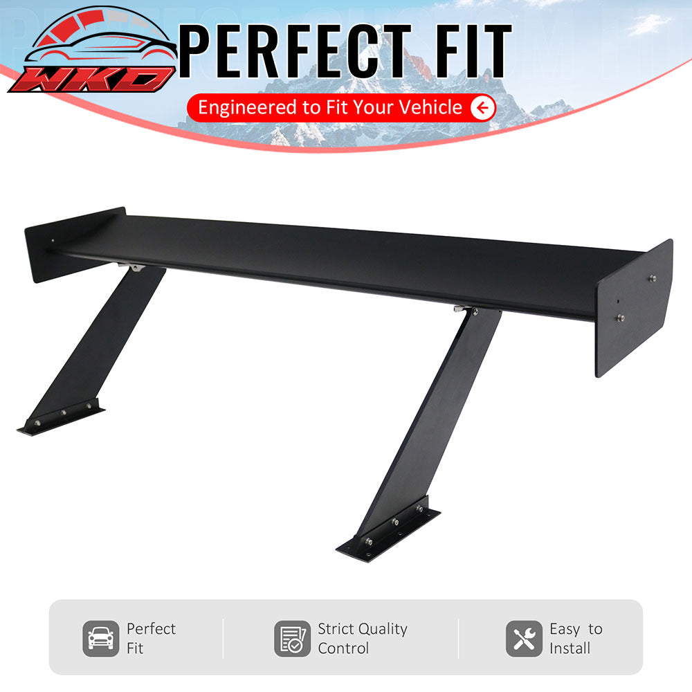 Universal 61" GTC250 Style Trunk Spoiler Rear Racing Wing (V4D Leg + Side Plate)