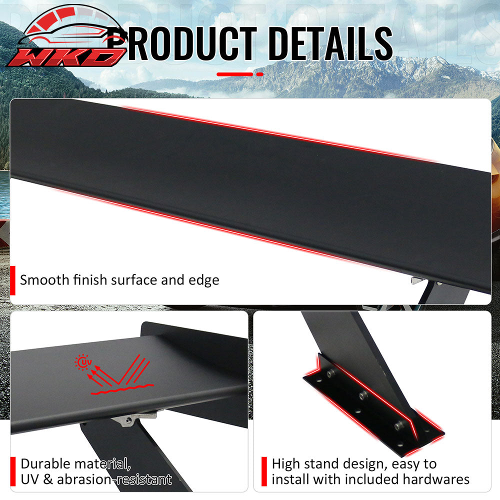 Universal 61" GTC250 Style Trunk Spoiler Rear Racing Wing (V4D Leg + Side Plate)