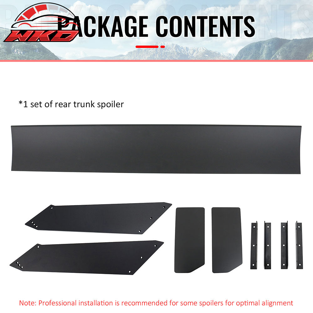 Universal 61" GTC250 Style Trunk Spoiler Rear Racing Wing (V4D Leg + Side Plate)