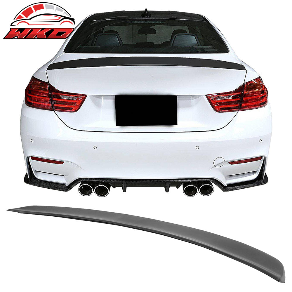 Fits 15-20 BMW F82 M4 3D Style Rear Trunk Spoiler Wing Tail Deck Lip Black PU