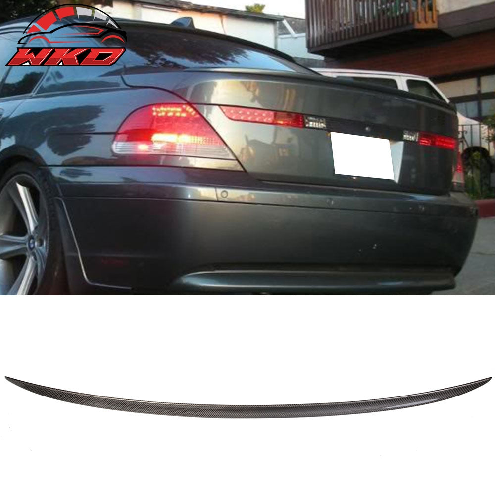 Fits 02-08 BMW E65 7-Series Pre-Facelift M3 Style Trunk Spoiler Carbon Fiber CF