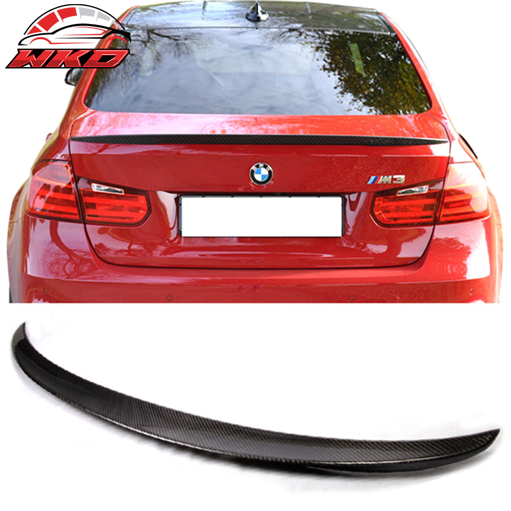 Fits 14-19 BMW 3-Series F80 Performance Style Carbon Fiber CF Rear Trunk Spoiler