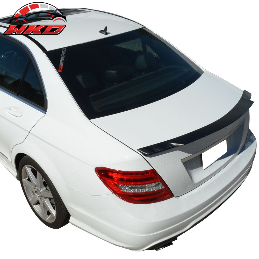 Fits 08-14 Benz W204 C Class V Trunk Spoiler Matte Carbon Fiber