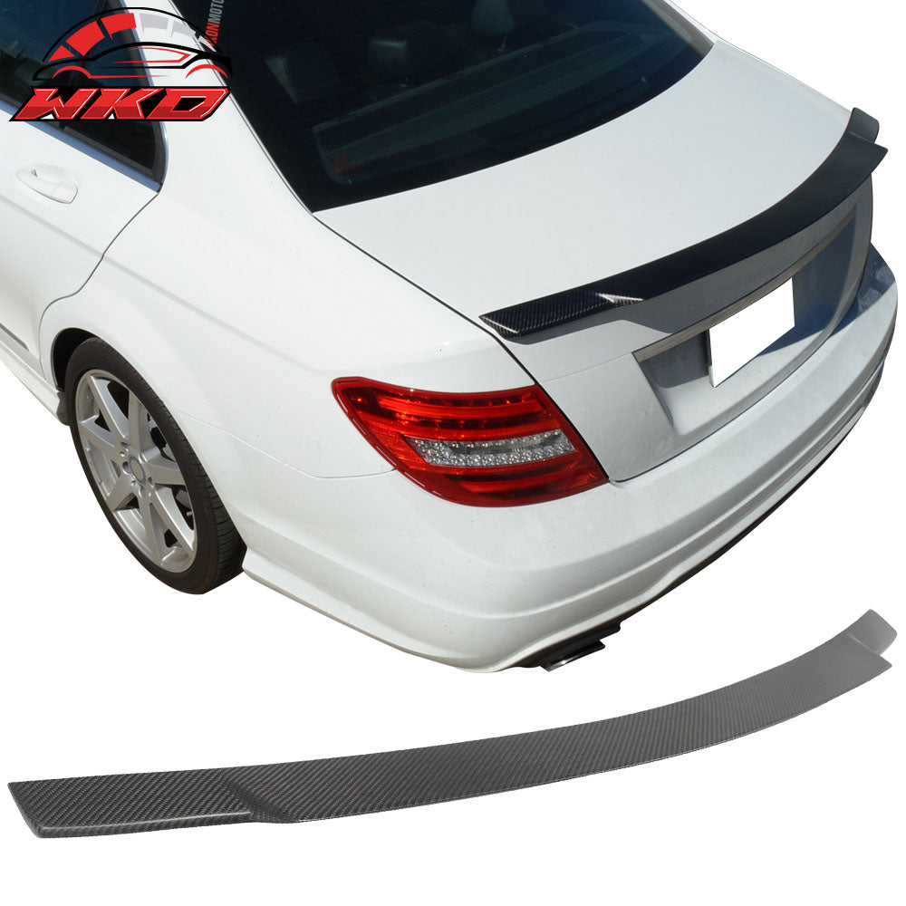 Fits 08-14 Benz W204 C Class V Trunk Spoiler Matte Carbon Fiber