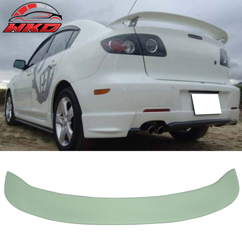 Fits 03-09 Mazda 3 4Dr Sedan Unpainted Trunk Spoiler Wing (ABS)