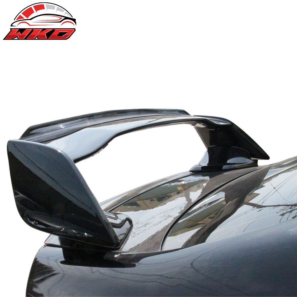 Fits 08-14 WRX STi Top Gurney Flap Add-On Carbon Fiber (CF) Trunk Spoiler Wing