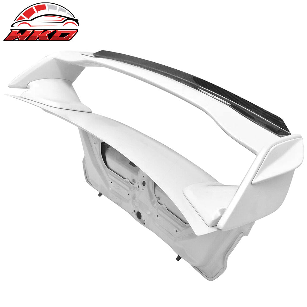 Fits 08-14 WRX STi Top Gurney Flap Add-On Carbon Fiber (CF) Trunk Spoiler Wing