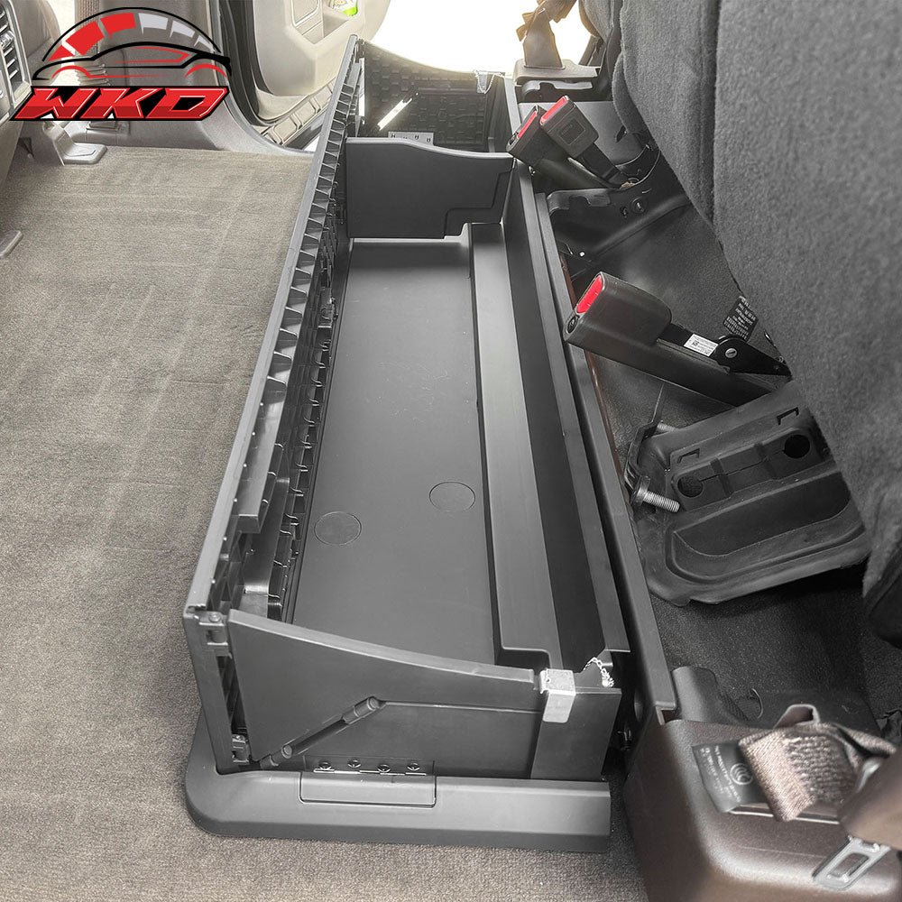 For 15-25 Ford F-150 F-250 F-350 F-450 Crew Cab Under Seat Organizer Storage Box