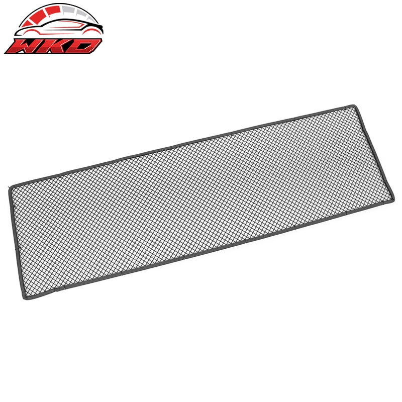 Universal 1'X3.3' Sheet Front Grille Black Stainless Steel Woven Mesh Lock Crimp