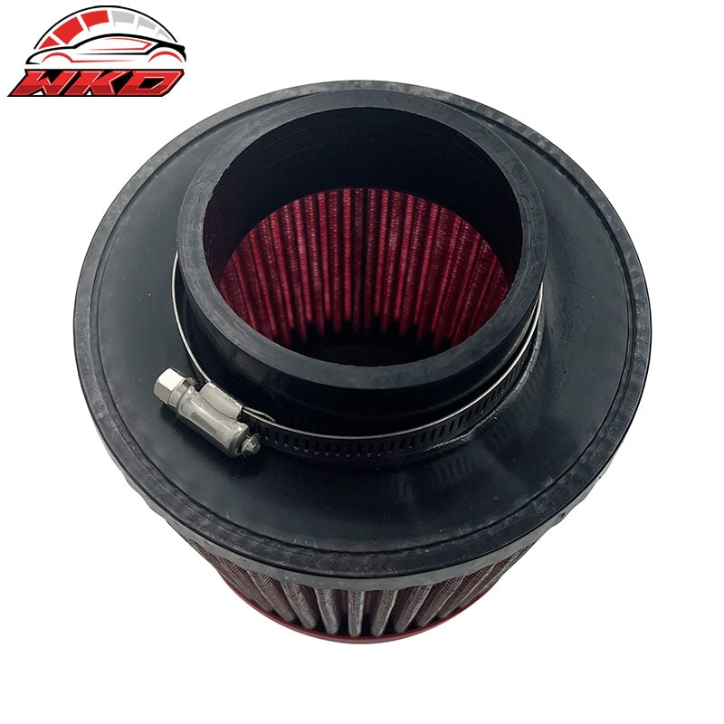 Universal 3" 76mm High Flow Inlet Dry Filter Cold Air Intake Cone Replacement